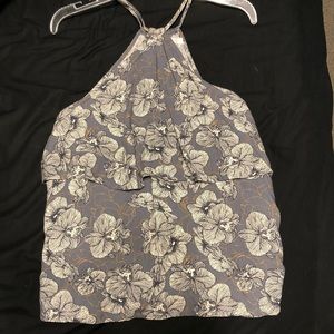 Orchid print tank top